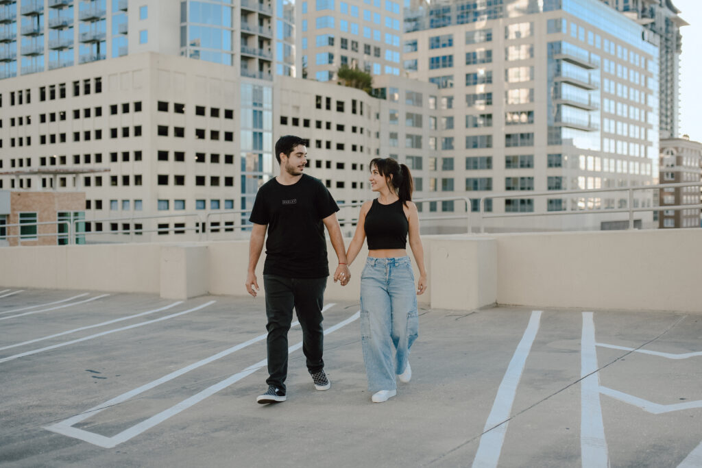 Garage Rooftop Couples Photoshoot