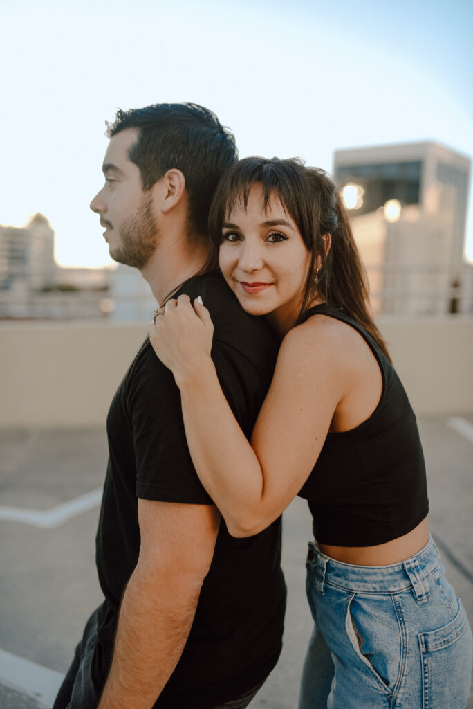 Garage Rooftop Couples Photoshoot