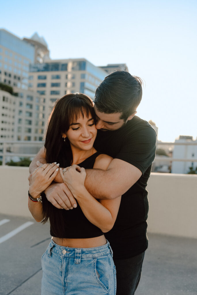 Garage Rooftop Couples Photoshoot