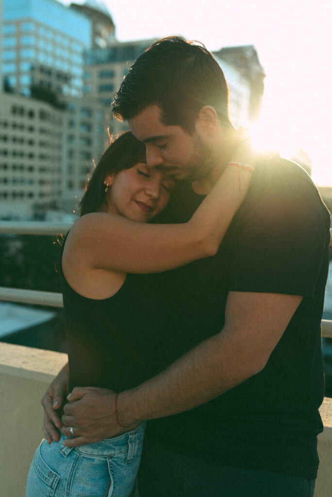 Garage Rooftop Couples Photoshoot